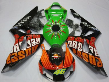 Discount 2006-2007 Green Orange Glossy Black Rossi 46 Honda CBR1000RR Motorcycle Fairings Canada