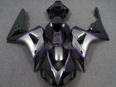 Discount 2006-2007 Silver Purple Glossy Black Pin Stripe Honda CBR1000RR Motorcycle Fairings Canada