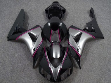 Discount 2006-2007 Silver Pink Glossy Black Pin Stripe Honda CBR1000RR Motorcycle Fairings Canada