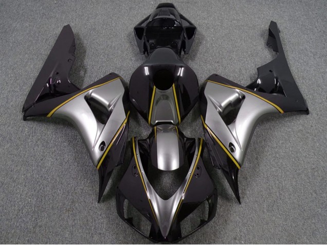 Discount 2006-2007 Silver Yellow Glossy Black Pin Stripe Honda CBR1000RR Motorcycle Fairings Canada