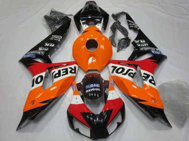 Discount 2006-2007 Orange White Red Glossy Black Repsol Honda CBR1000RR Motorcycle Fairings Canada