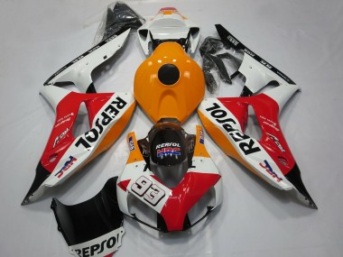 Discount 2006-2007 Orange White Red Glossy Black Repsol 93 Honda CBR1000RR Motorcycle Fairings Canada