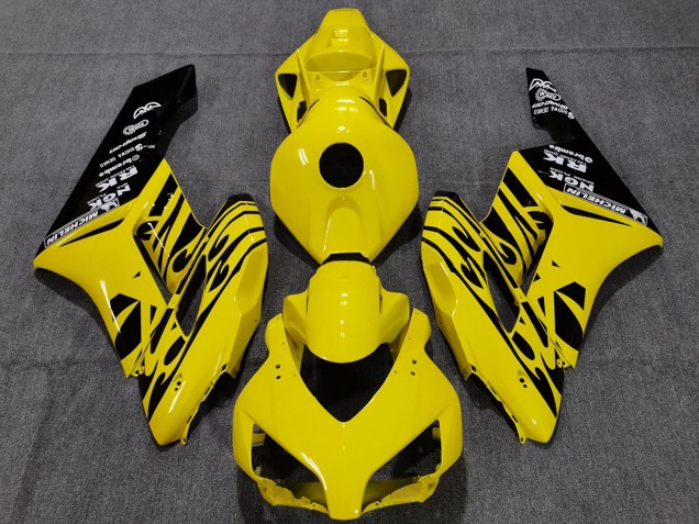 Discount 2004-2005 Yellow Glossy Black Flame Honda CBR1000RR Motorcycle Fairings Canada