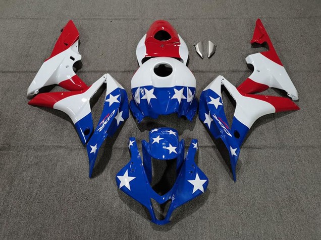 Discount 2007-2008 White Blue Red American Flag Honda CBR600RR Motorcycle Fairings Canada