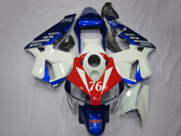 Discount 2003-2004 White Red Blue HRC 76 Honda CBR600RR Motorcycle Fairings Canada