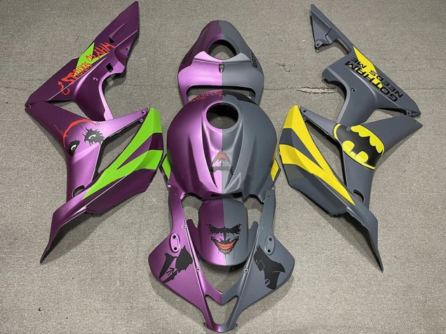 Discount 2007-2008 Grey Purple Bat Man vs Joker Matte Honda CBR600RR Motorcycle Fairings Canada