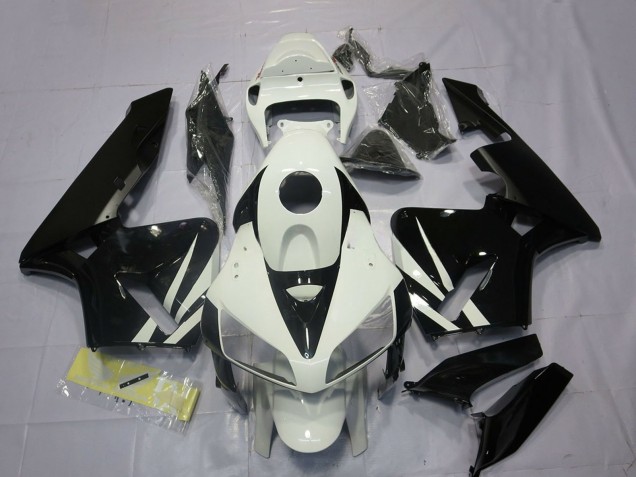 Discount 2005-2006 White Glossy Black Honda CBR600RR Motorcycle Fairings Canada