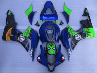 Discount 2007-2008 Blue Green Glossy Black Shark Honda CBR600RR Motorcycle Fairings Canada