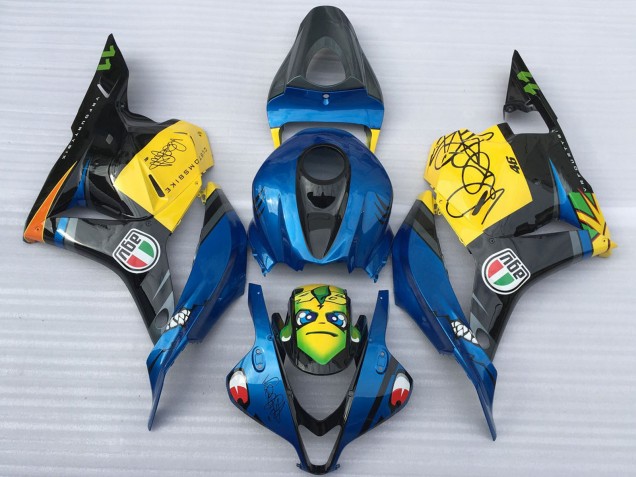 Discount 2009-2012 Blue Yellow Glossy Black Shark Honda CBR600RR Motorcycle Fairings Canada