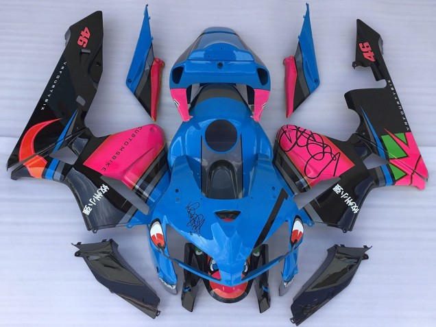 Discount 2005-2006 Blue Shark Pink Honda CBR600RR Motorcycle Fairings Canada