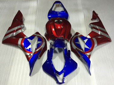 Discount 2007-2008 Red Silver Blue Captain America Honda CBR600RR Motorcycle Fairings Canada