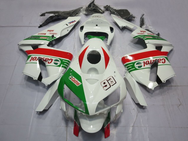 Discount 2005-2006 White Green Red Castrol 93 Honda CBR600RR Motorcycle Fairings Canada