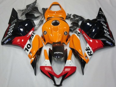 Discount 2009-2012 Orange White Red Glossy Black Repsol Honda CBR600RR Motorcycle Fairing Canada