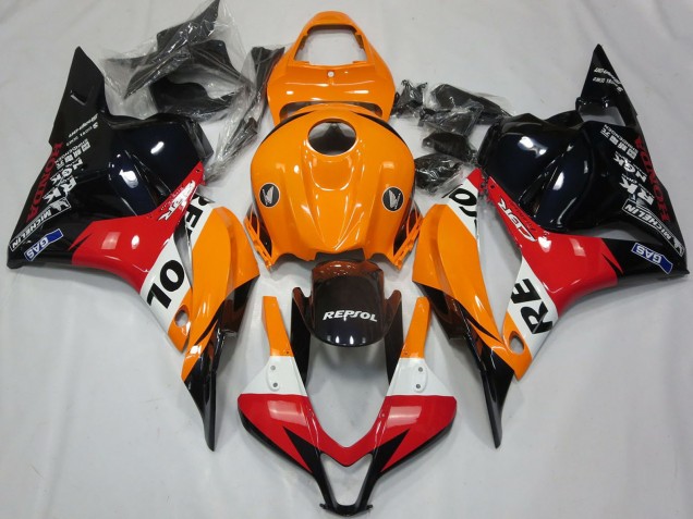 Discount 2009-2012 Orange White Red Glossy Black Repsol Honda CBR600RR Motorcycle Fairing Canada