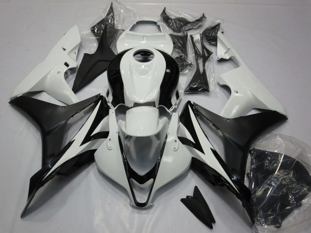 Discount 2007-2008 White Matte Black Honda CBR600RR Motorcycle Fairing Kits Canada