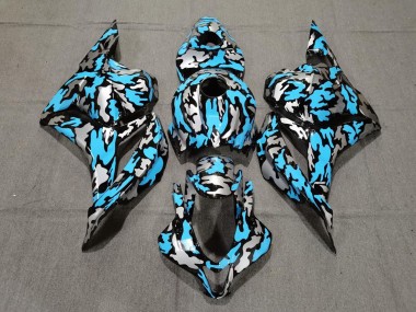 Discount 2009-2012 Blue Silver Camouflage Honda CBR600RR Motorcycle Fairings Canada