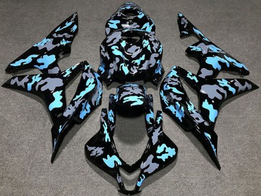 Discount 2007-2008 Blue Grey Camouflage Honda CBR600RR Motorcycle Fairings Canada