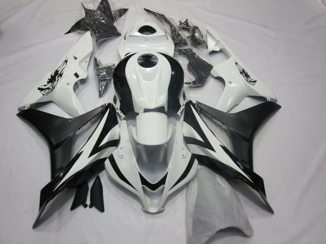 Discount 2007-2008 White Matte Black OEM Style Honda CBR600RR Motorcycle Fairings Canada