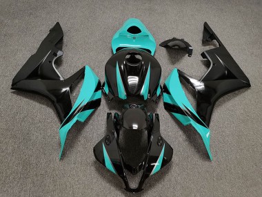 Discount 2007-2008 Cyan Blue Glossy Black Honda CBR600RR Motorcycle Fairings Canada