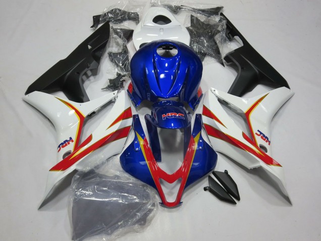 Discount 2007-2008 White Red Blue HRC Honda CBR600RR Motorcycle Fairing Canada