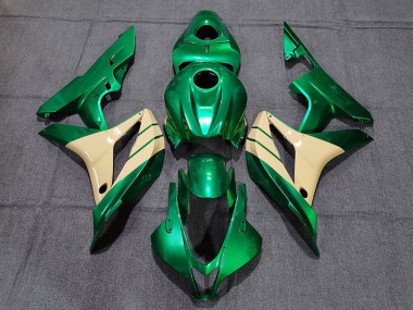 Discount 2007-2008 Emerald Green Tan Honda CBR600RR Motorcycle Fairings Canada