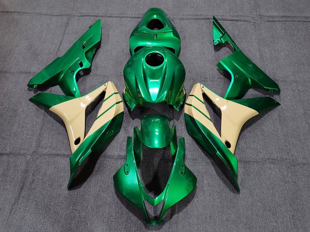 Discount 2007-2008 Emerald Green Tan Honda CBR600RR Motorcycle Fairings Canada