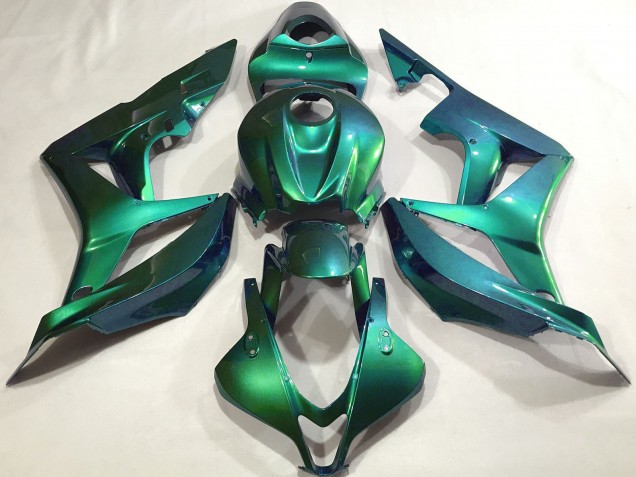 Discount 2007-2008 Emerald Green Plain Honda CBR600RR Motorcycle Fairings Canada
