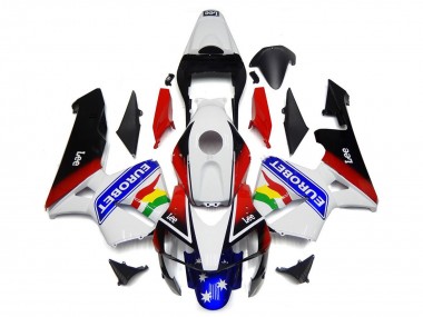 Discount 2003-2004 White Red Blue Glossy Black EuroBet Honda CBR600RR Motorcycle Fairing Canada