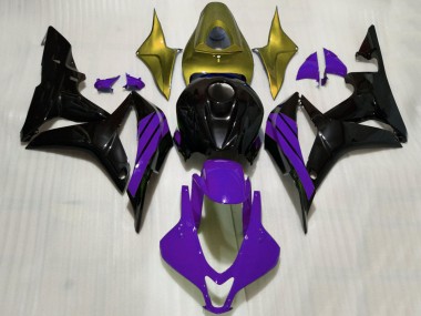 Discount 2007-2008 Gold Purple Glossy Black Honda CBR600RR Motorcycle Fairings Canada