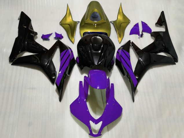 Discount 2007-2008 Gold Purple Glossy Black Honda CBR600RR Motorcycle Fairings Canada