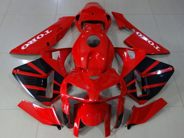 Discount 2005-2006 Glossy Red Black Honda CBR600RR Motorcycle Fairings Canada