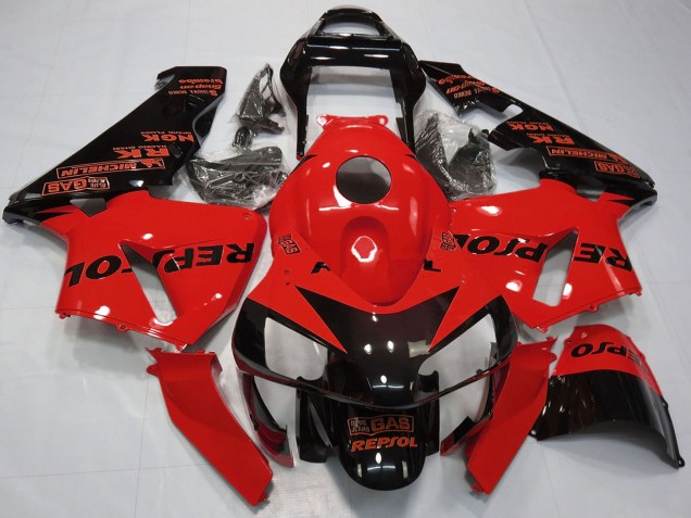 Discount 2003-2004 Red Glossy Black Repsol Honda CBR600RR Motorcycle Fairings Canada