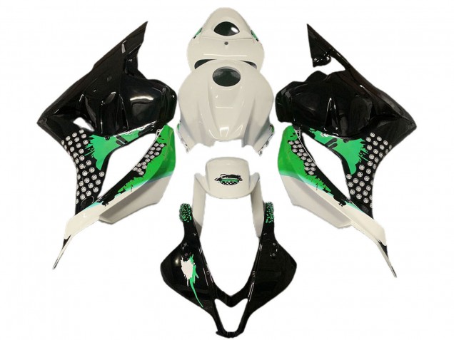 Discount 2009-2012 White Green Glossy Black Splatter Honda CBR600RR Motorcycle Fairings Canada