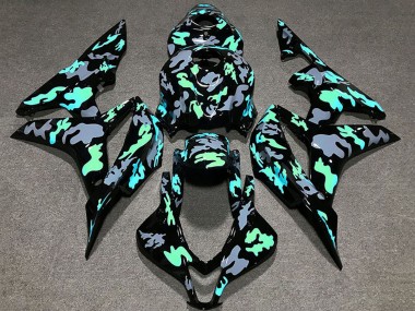 Discount 2007-2008 Green Grey Camouflage Honda CBR600RR Motorcycle Fairings Canada