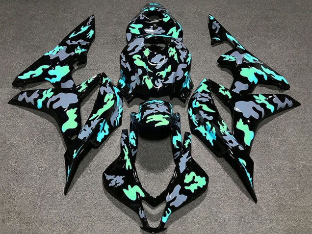 Discount 2007-2008 Green Grey Camouflage Honda CBR600RR Motorcycle Fairings Canada