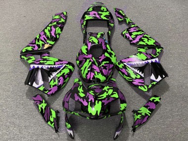 Discount 2003-2004 Green Pink Camouflage Shark Honda CBR600RR Motorcycle Fairings Canada