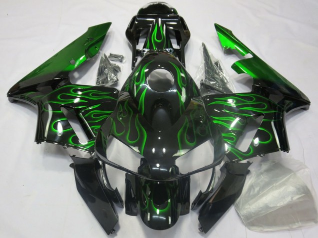 Discount 2003-2004 Glossy Black Blue Flame Honda CBR600RR Motorcycle Fairings Canada