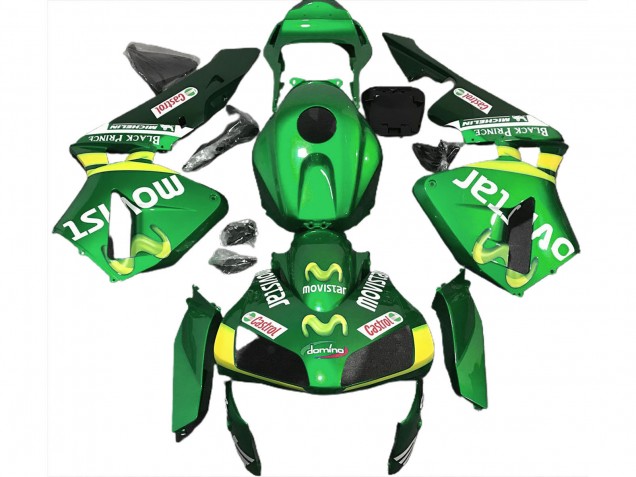Discount 2003-2004 Green Yellow MoviStar Honda CBR600RR Motorcycle Fairings Canada
