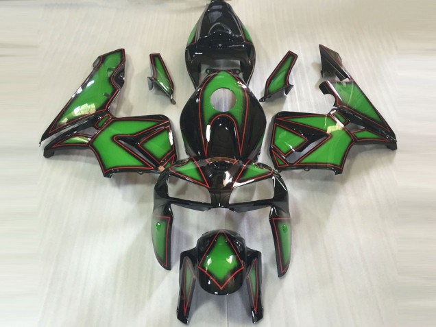 Discount 2005-2006 Green Black Red Outline Honda CBR600RR Motorcycle Fairings Canada