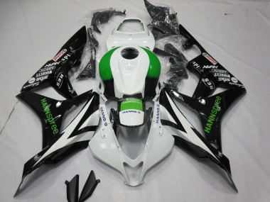 Discount 2007-2008 White Green Glossy Black Hannspree Honda CBR600RR Motorcycle Fairings Canada