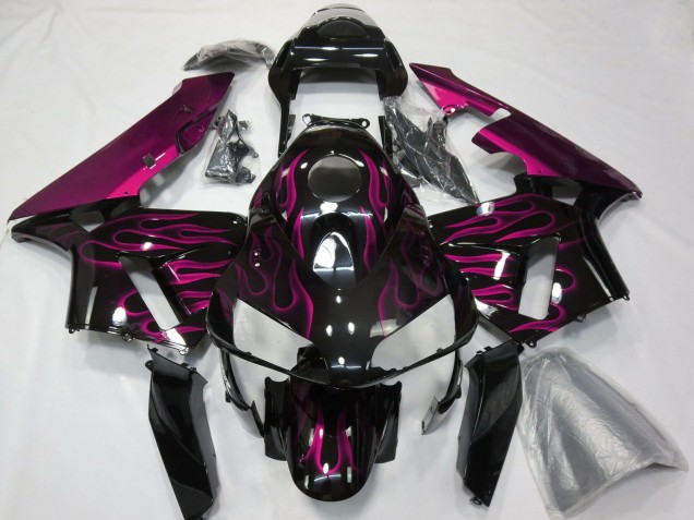 Discount 2003-2004 Glossy Black Purple Flame Honda CBR600RR Motorcycle Fairing Canada