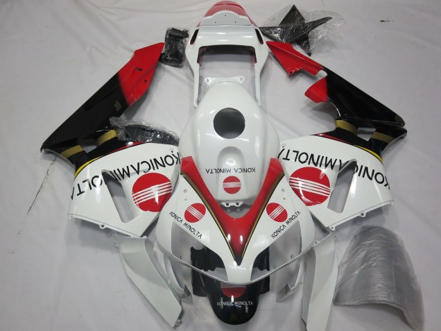 Discount 2003-2004 White Red Glossy Black Konica Minolta Honda CBR600RR Motorcycle Fairings Canada
