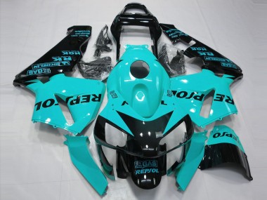 Discount 2003-2004 Light Blue Glossy Black Repsol Honda CBR600RR Motorcycle Fairings Canada