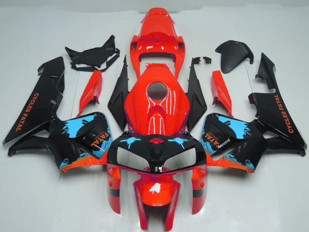 Discount 2005-2006 Red Light Blue Black Splatter Honda CBR600RR Motorcycle Fairings Canada