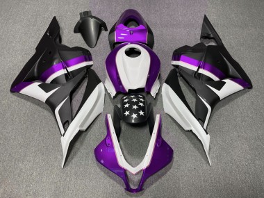 Discount 2009-2012 White Purple Matte Black Star Honda CBR600RR Motorcycle Fairings Canada