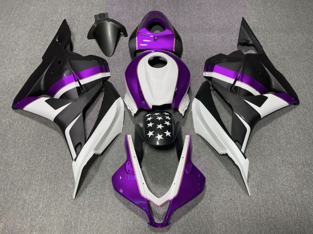 Discount 2009-2012 White Purple Matte Black Star Honda CBR600RR Motorcycle Fairings Canada