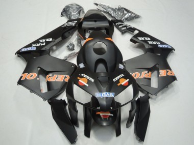 Discount 2003-2004 Matte Black Orange Repsol Honda CBR600RR Motorcycle Fairings Canada
