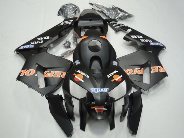 Discount 2003-2004 Matte Black Orange Repsol Honda CBR600RR Motorcycle Fairings Canada