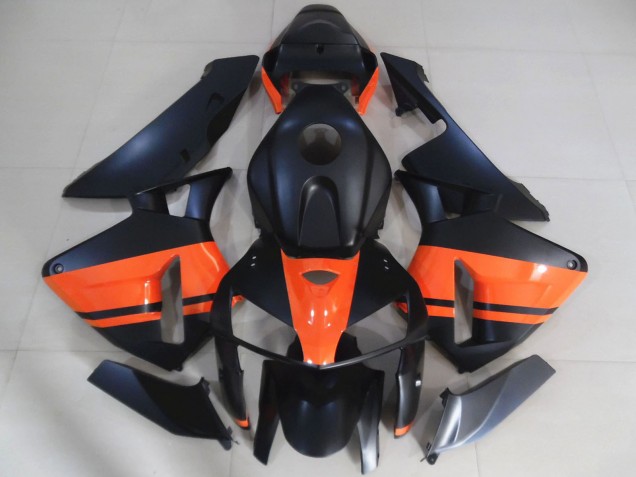 Discount 2005-2006 Matte Black Glossy Orange Honda CBR600RR Motorcycle Fairings Canada