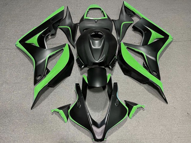 Discount 2007-2008 Green Matte Black Honda CBR600RR Motorcycle Fairing Canada